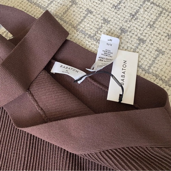 BNWT Aritzia Babaton Sculpt Knit Criss Cross Tank Sz XL - Picture 4 of 4